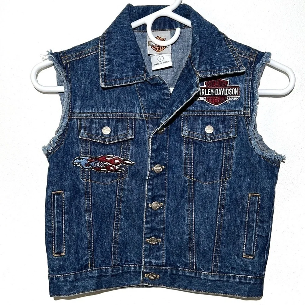 Harley Davidson Denim Vest Patch